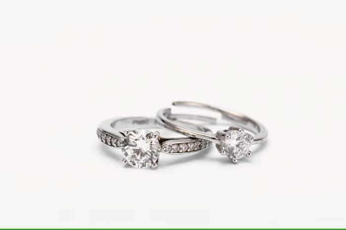 realistic faux diamond rings for engagement